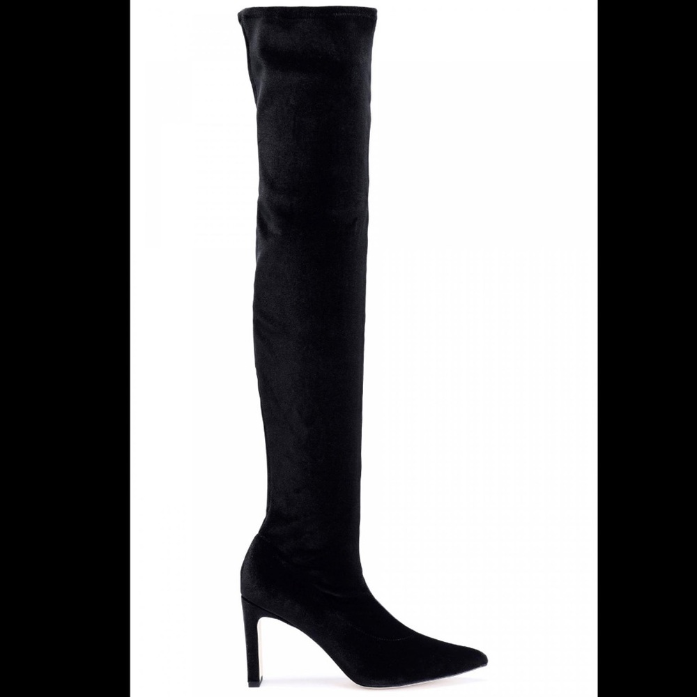 Sigerson Morrison High Heel Hye Velvet Boots - Picture 2 of 5